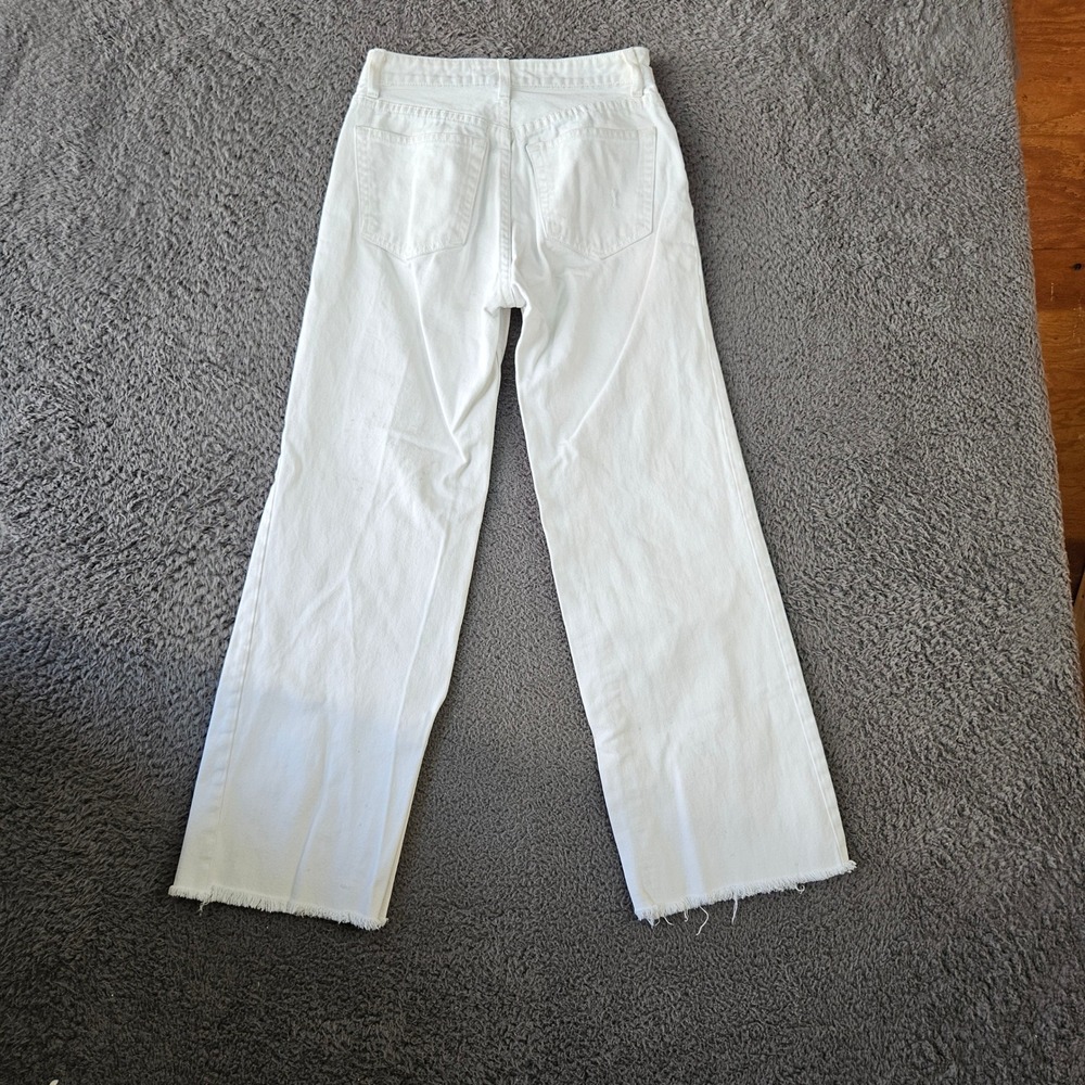 Reformation Fawcett Jean White Button Fly Wide Leg Denim Womens Size 25 - Picture 9 of 10